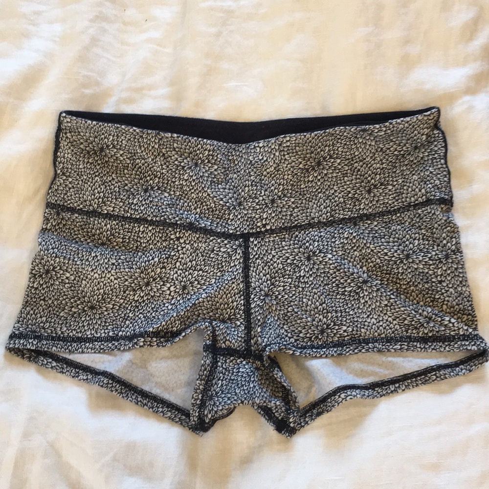 Lululemon Athletic black and white Biker Shorts